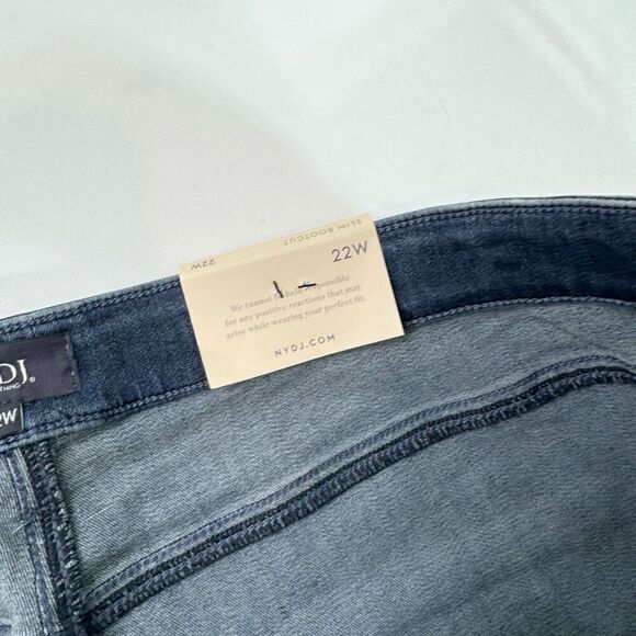 NYDJ Jeans Womens 22WBlue Stretch Zippered Pocketed Boot Cut Plus New - Picture 9 of 12